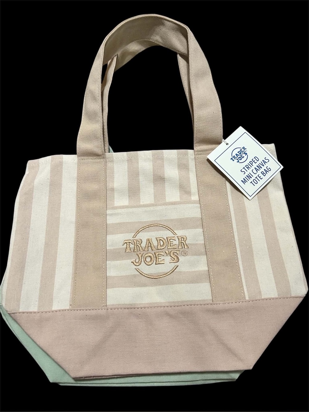 Trader Joes Stripes Mini Tote